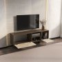 HANAH HOME TV polica Monaco Walnut Travertine - slika 3