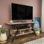 HANAH HOME TV polica Minerva Black Oak - slika 2