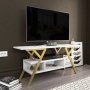 HANAH HOME TV polica Minerva Gold White - slika 2