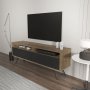 HANAH HOME TV polica Flay Walnut Black - slika 2