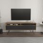 HANAH HOME TV polica Flay Walnut Black - slika 1
