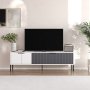 HANAH HOME TV polica Noah White Anthracite - slika 1