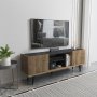 HANAH HOME TV polica Ekvador Walnut Black - slika 2