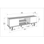 HANAH HOME TV polica Ekvador White Beige - slika 5