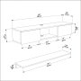 HANAH HOME TV polica Elia Walnut White - slika 5