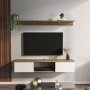 HANAH HOME TV polica Elia Walnut White - slika 1