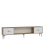 HANAH HOME TV polica Sinta Sapphire Oak White Silver - slika 4