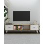 HANAH HOME TV polica Sinta Sapphire Oak White Silver - slika 1