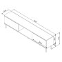 HANAH HOME TV polica Paye Walnut - slika 5