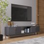 HANAH HOME TV polica Paye Anthracite - slika 2