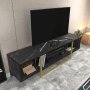 HANAH HOME TV polica Asal 150 Black Gold - slika 4