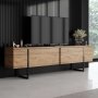 HANAH HOME TV polica Luxe Atlantic Pine Black - slika 1