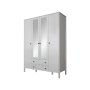 HANAH HOME Beli drveni ormar FRN 20012 - slika 1