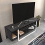 HANAH HOME TV polica Asal 120 Black White - slika 4