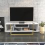 HANAH HOME TV polica Asal 120 Gold White - slika 1