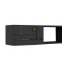 HANAH HOME TV polica Aredam Anthracite Gold - slika 5