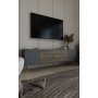 HANAH HOME TV polica Dekos Anthracite Walnut Gold - slika 2
