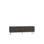 HANAH HOME TV polica Dekos Anthracite Walnut Gold - slika 4