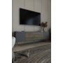 HANAH HOME TV polica Dekos Anthracite Walnut Silver - slika 2