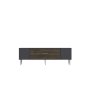 HANAH HOME TV polica Dekos Anthracite Walnut Silver - slika 3