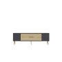 HANAH HOME TV polica Dekos Anthracite Sapphire Oak Gold - slika 3