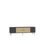 HANAH HOME TV polica Dekos Anthracite Sapphire Oak Gold - slika 4