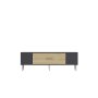 HANAH HOME TV polica Dekos Anthracite Sapphire Oak Silver - slika 3