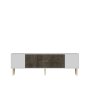HANAH HOME TV polica Dekos White Walnut Gold - slika 3