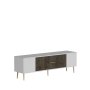 HANAH HOME TV polica Dekos White Walnut Gold - slika 4