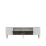 HANAH HOME TV polica Dekos White Walnut Gold - slika 5