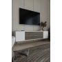 HANAH HOME TV polica Dekos White Walnut Silver - slika 2