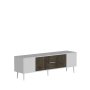 HANAH HOME TV polica Dekos White Walnut Silver - slika 4