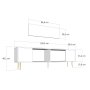 HANAH HOME TV polica Dekos White Walnut Silver - slika 5