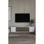 HANAH HOME TV polica Dekos White Walnut Silver - slika 1