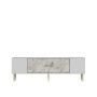 HANAH HOME TV polica Dekos White Ephesus Marble Gold - slika 3