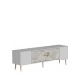 HANAH HOME TV polica Dekos White Ephesus Marble Gold - slika 4