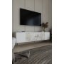 HANAH HOME TV polica Dekos White Ephesus Marble Silver - slika 2