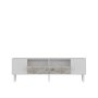 HANAH HOME TV polica Dekos White Ephesus Marble Silver - slika 5