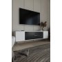 HANAH HOME TV polica Dekos White Black Marble Silver - slika 2