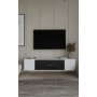 HANAH HOME TV polica Dekos White Black Marble Silver - slika 1