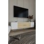 HANAH HOME TV polica Dekos White Sapphire Oak Gold - slika 2