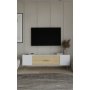 HANAH HOME TV polica Dekos White Sapphire Oak Silver - slika 1