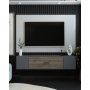 HANAH HOME TV polica Kodaks Anthracite Walnut - slika 1