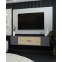 HANAH HOME TV polica Kodaks Anthracite Sapphire Oak - slika 2