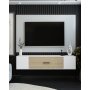 HANAH HOME TV polica Kodaks White Sapphire Oak - slika 1