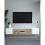 HANAH HOME TV polica Kodaks L2 White Sapphire Oak - slika 1