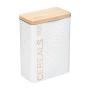 FIVE FIVE KUTIJA ZA ZITARICE EMBOSSED 17,5X9,5X24,5 CM METAL BELA - slika 1