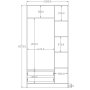 HANAH HOME Ormar Mat bele boje Rb 011 - slika 5