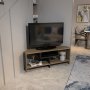 HANAH HOME TV polica Maldiv Walnut White - slika 1