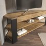 HANAH HOME TV polica Rita Oud Oak Anthracite - slika 3